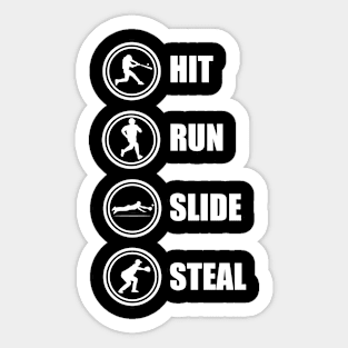 Hit Run Slide Steal Sticker